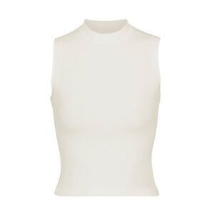 Skims Cotton Jersey Bone Mock Neck Tank Size medium